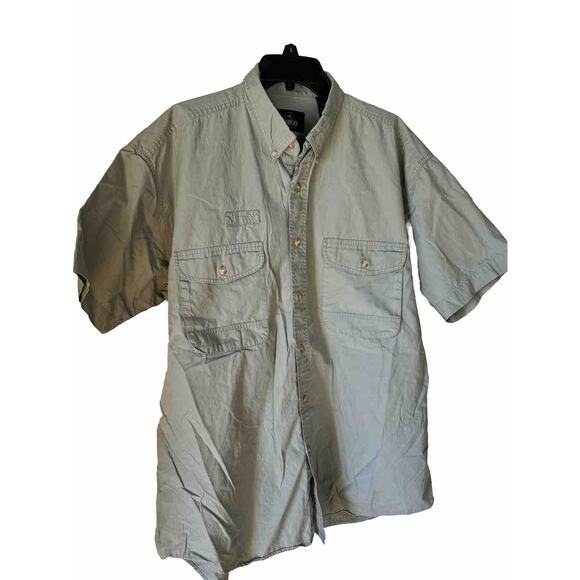Redhead Button Up Green Camping Fishing Hunting Shirt Mens Size XL Short Sleeve - Picture 1 of 6